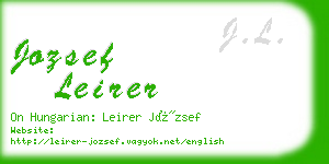 jozsef leirer business card